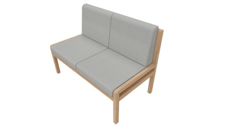 Banquette Noé 2 places sans accoudoirs